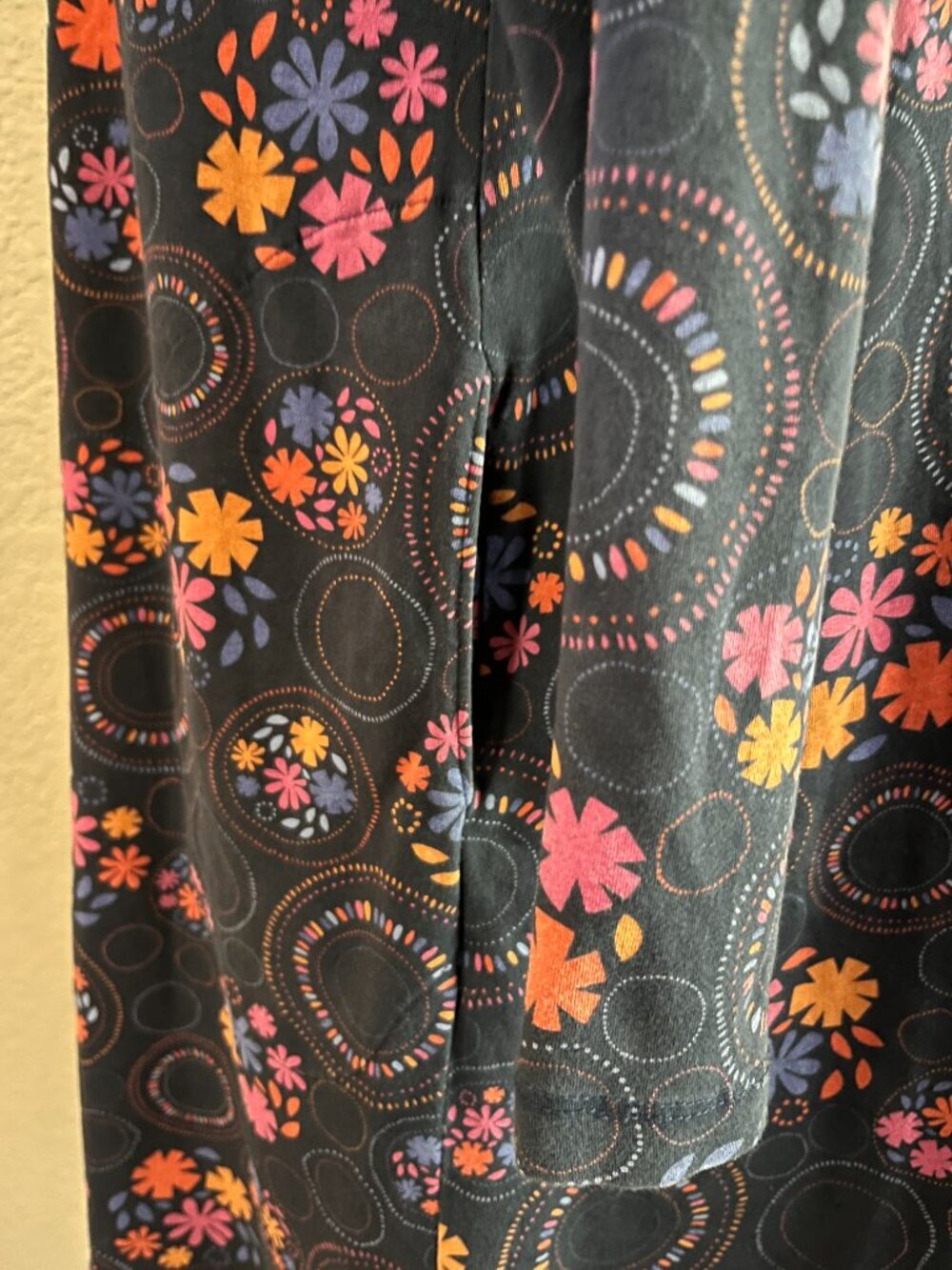 GUDRUN SJODEN KNIT COTTAGECORE LAGENLOOK LONG SLEEVE FLORAL MIDI DRESS - EUC- XL - Picture 6 of 12